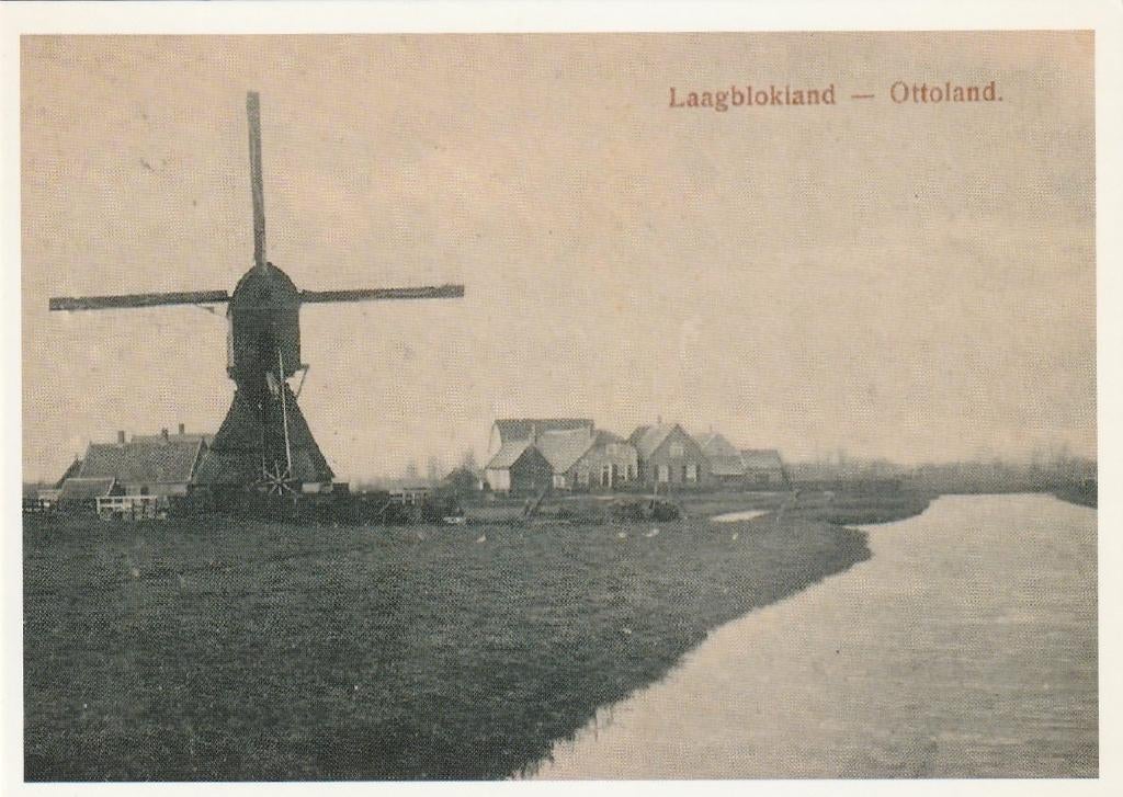 OTTOLAND Molen Laagblokland Gesloopt 1929 Reprint gr.f., Verzamelen, Ansichtkaarten | Nederland, Verzenden, 1980 tot heden, Ongelopen
