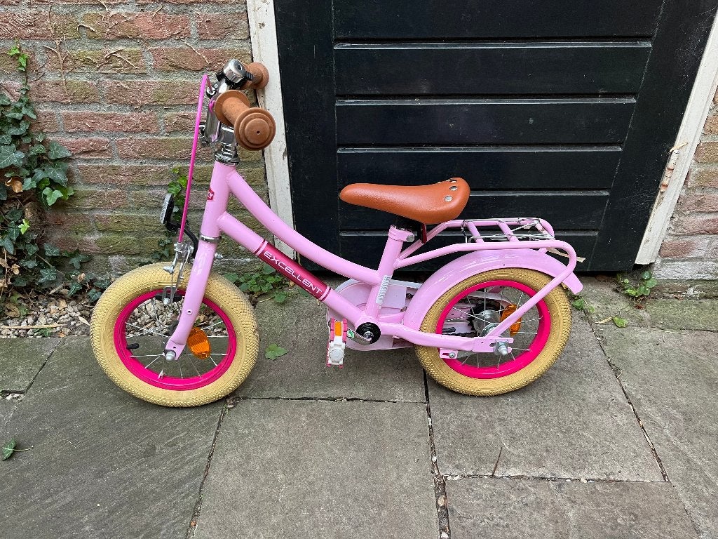 Volare Excellent 14-inch kinderfiets in roze, Ophalen, Gebruikt, 14 inch of minder, Volare