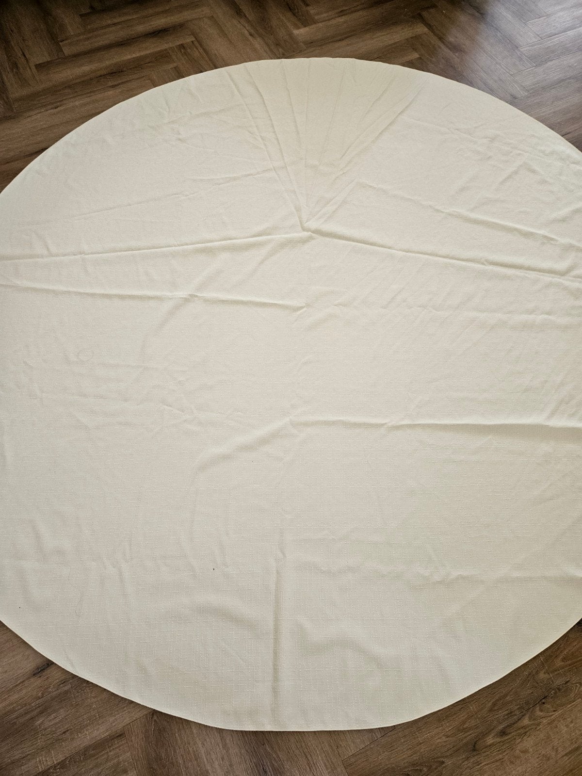 Rond beige tafelkleed - Nieuw - Horeacalinnen, Huis en Inrichting, Ophalen of Verzenden, Zo goed als nieuw, Beige, Geweven
