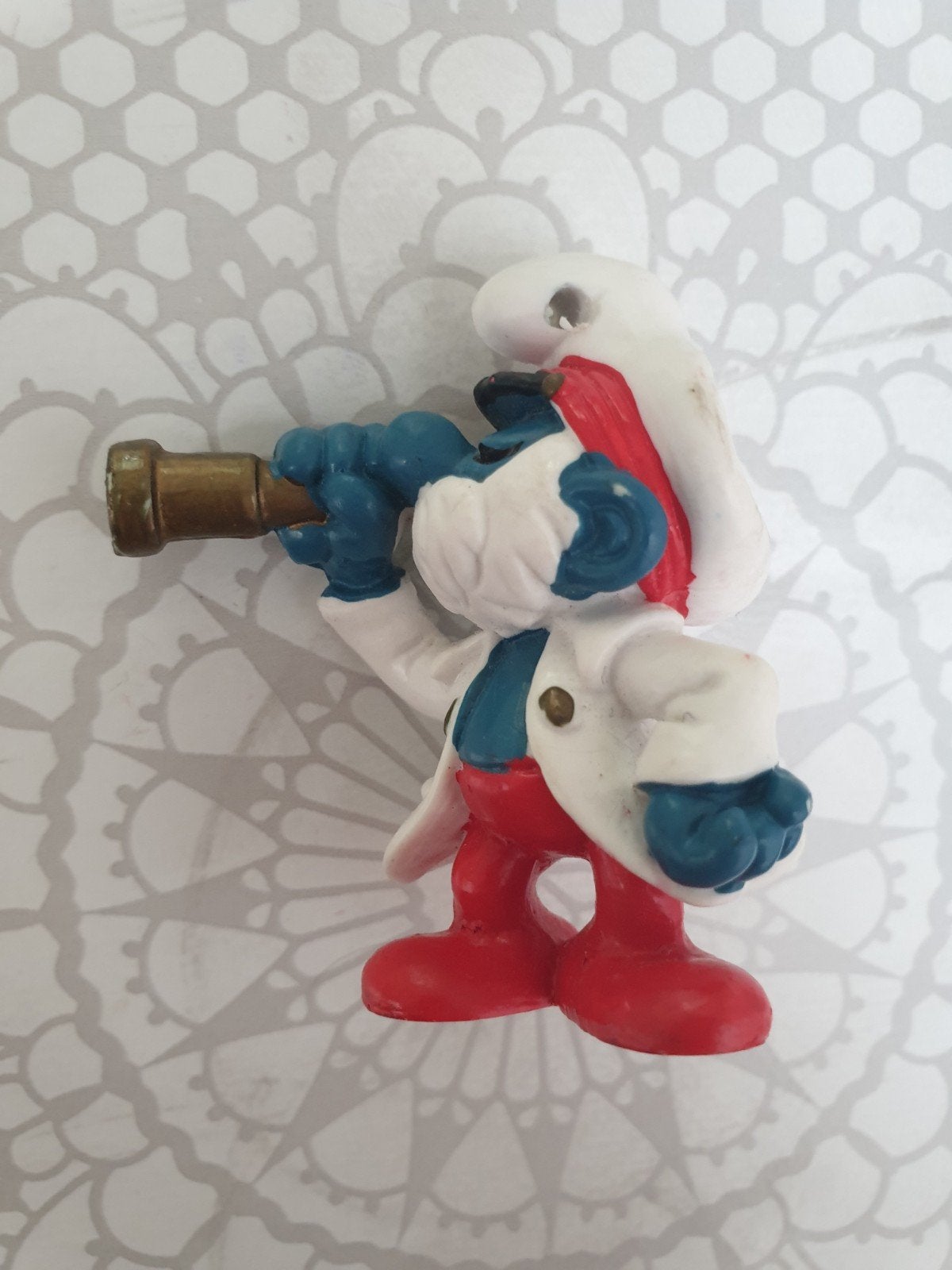 Smurf kapitein - Vintage Smurfen figuur, Verzamelen, Smurfen, Ophalen of Verzenden, Zo goed als nieuw, Verschillende Smurfen