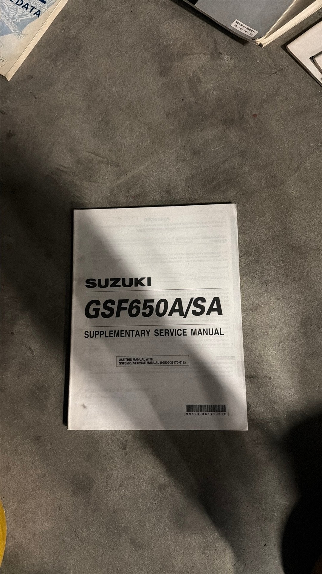 Suzuki gsf650a/sa supplementary service manual, Motoren, Ophalen of Verzenden, Suzuki