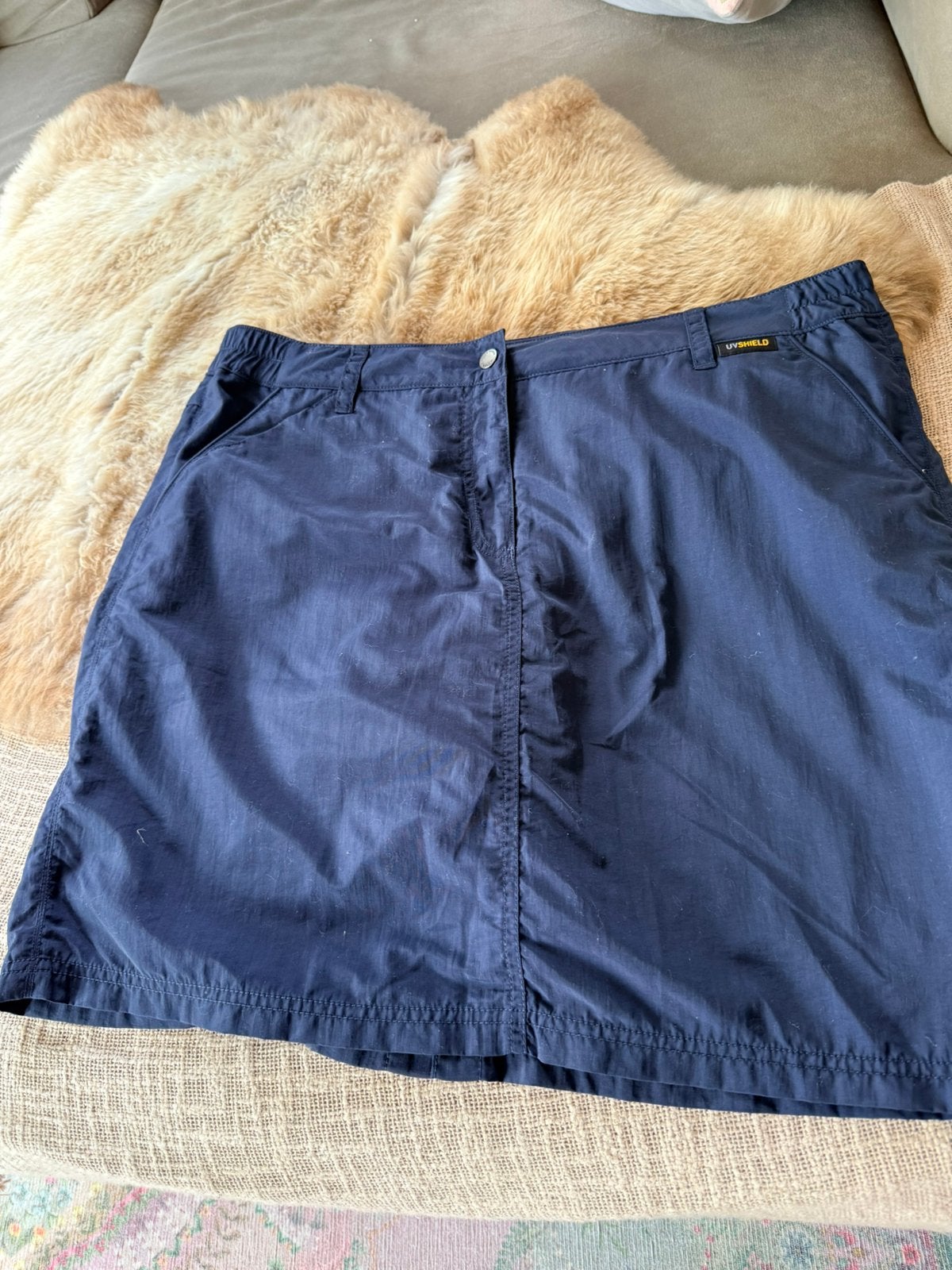Jack Wolfskin donkerblauw wandelrokje mt 44 zgan xl, Ophalen, Zo goed als nieuw, Kleding