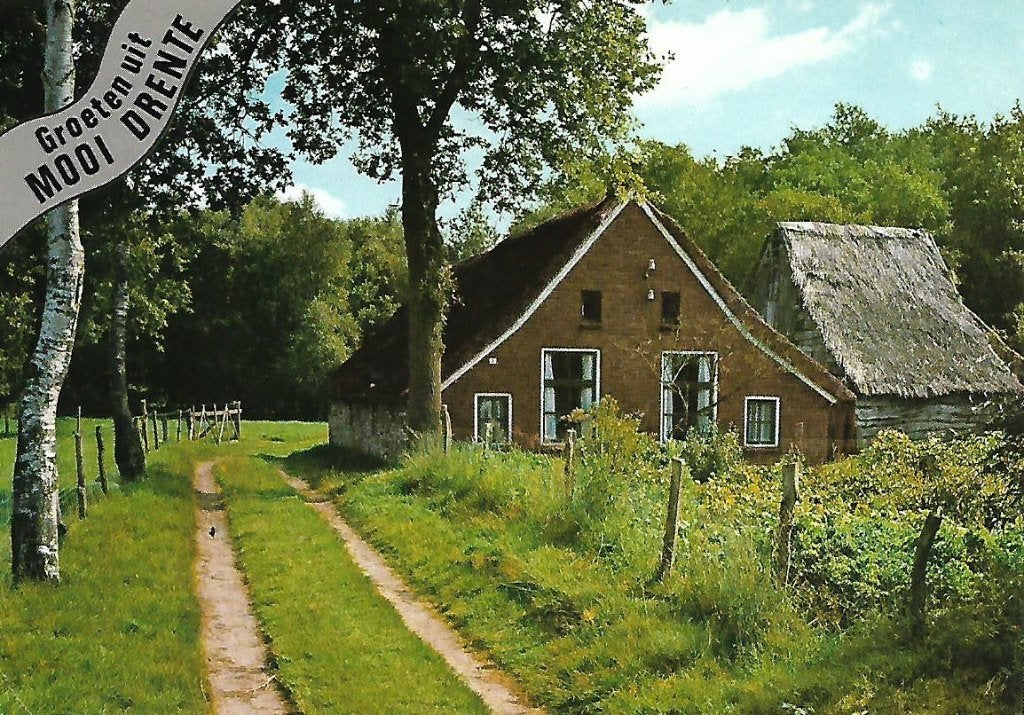 Drenthe- -Boerderijtje., Verzamelen, Verzenden, 1980 tot heden, Gelopen, Drenthe