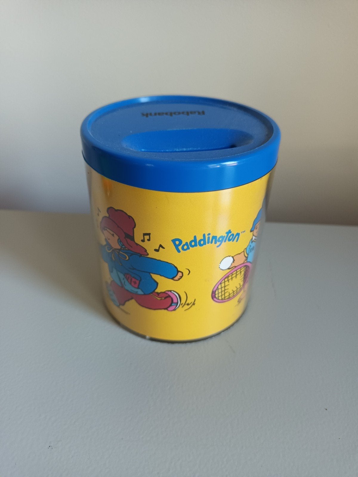 Vintage Rabobank spaarpot Paddington van vroeger spaarpotje, Ophalen of Verzenden, Gebruikt, Kunststof, Overige thema's