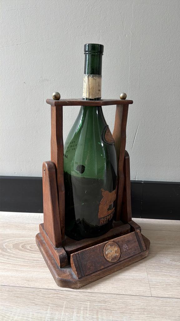Vintage Remy Martin Cognac Fles met Houten Houder, Ophalen