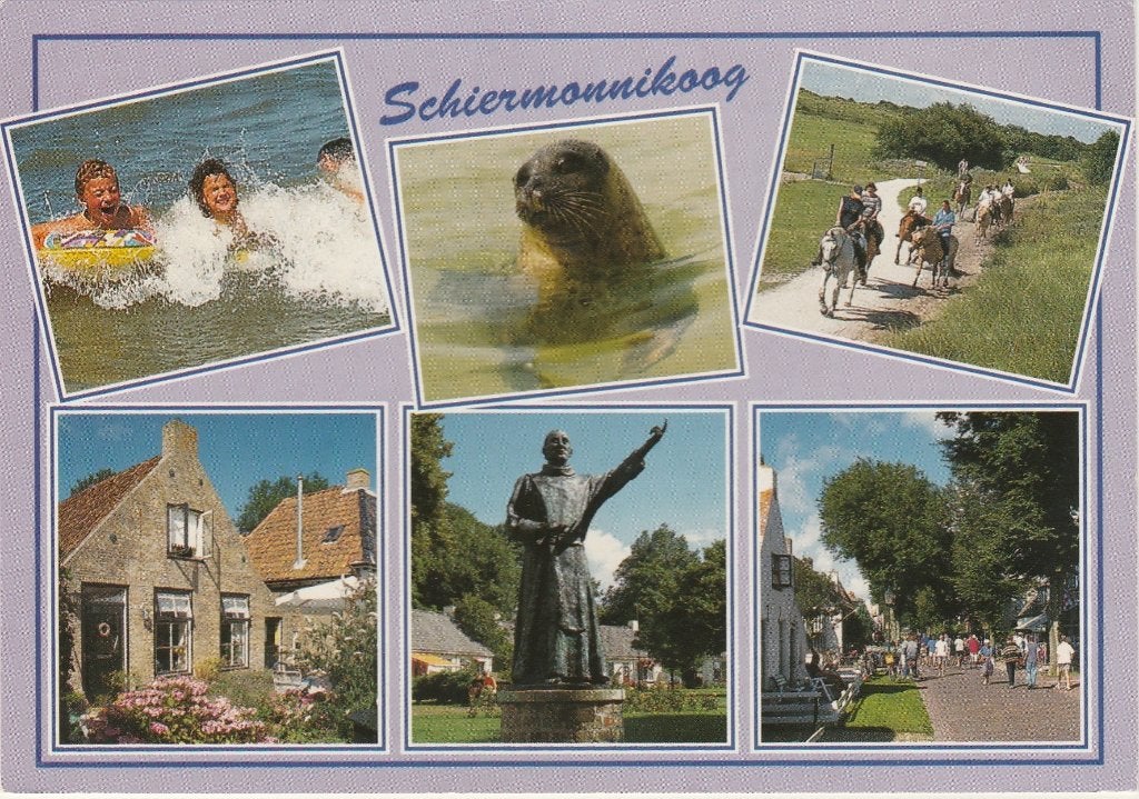 SCHIERMONNIKOOG Gevel Monnik Zeehond Fietspad, Verzenden, 1980 tot heden, Gelopen, Waddeneilanden