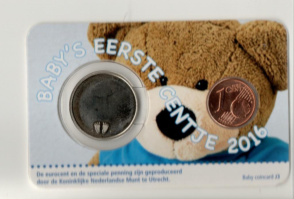 Coincard baby’s eerste centje 2016 ( Jongen ), Verzenden, Koningin Beatrix, Euro's