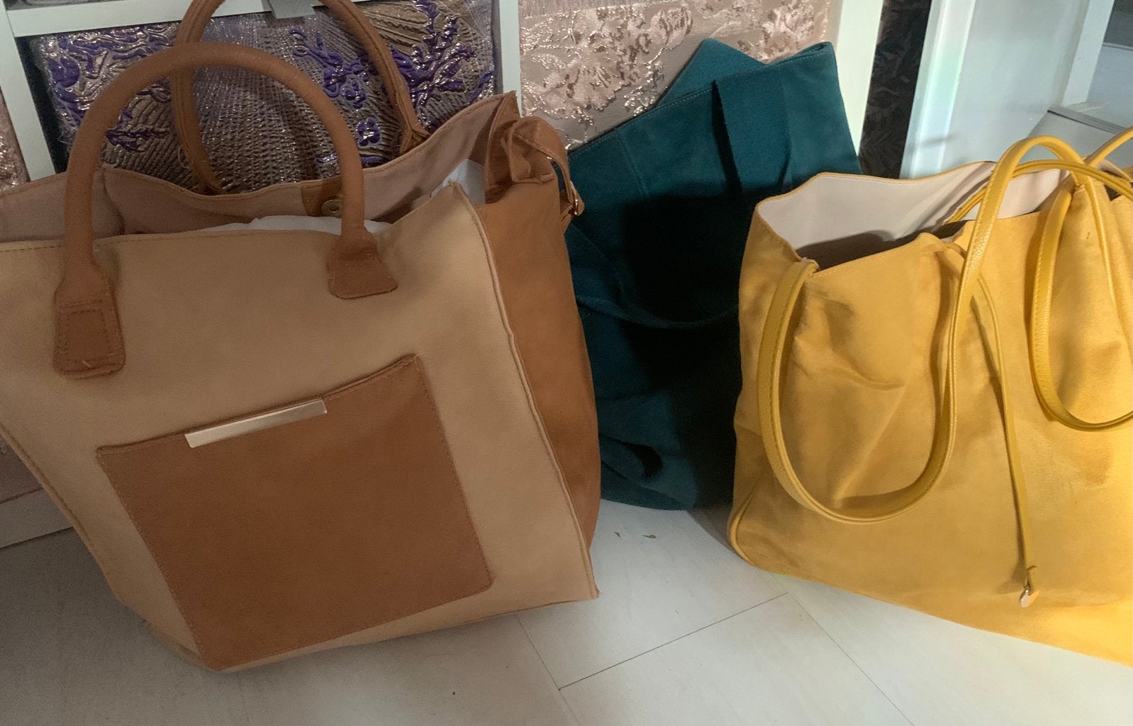 Verschillende schoudertassen voor 4,50 per stuk, 40 tot 60 cm, 30 cm of meer, Blauw, Minder dan 35 cm