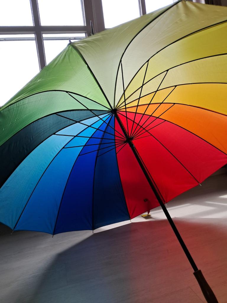 Nieuwe regenboog paraplu's 8,- per stuk, Ophalen of Verzenden, Nieuw, Zwart