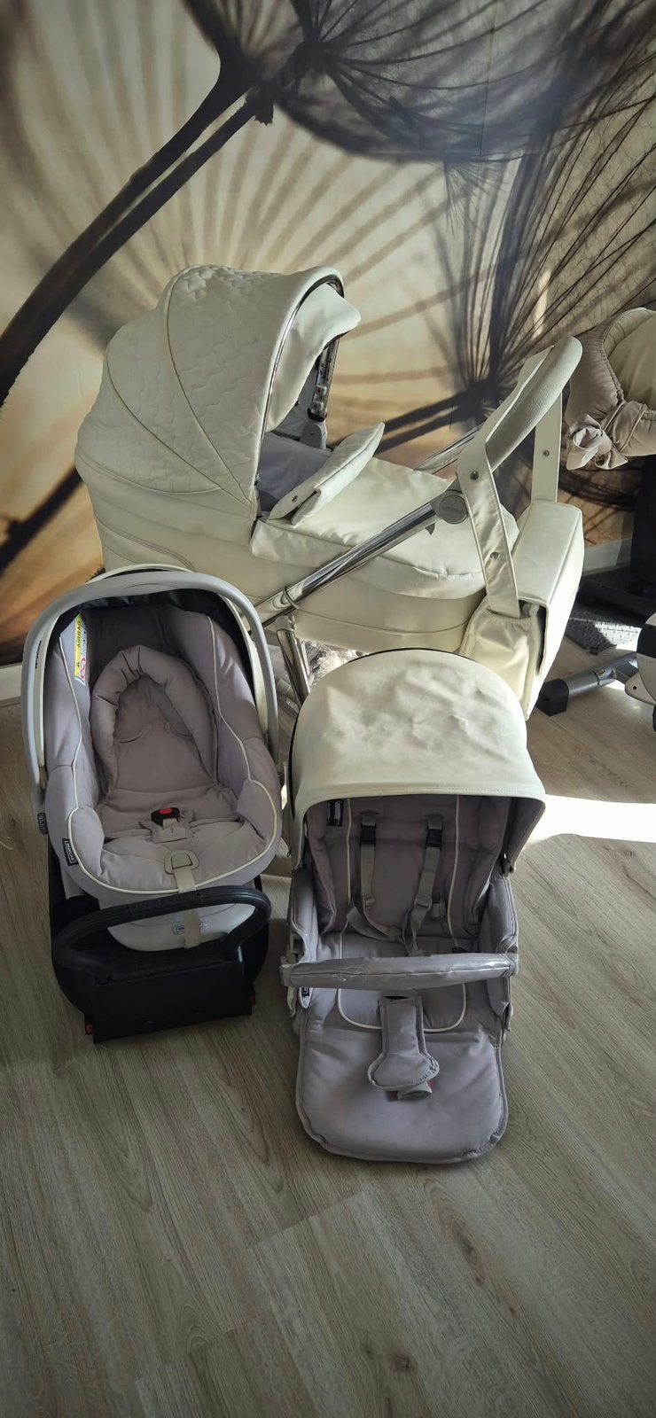 Mooie fijne kinderwagen van het merk bebe car, Zo goed als nieuw, Combiwagen, Met autostoeltje, Ophalen