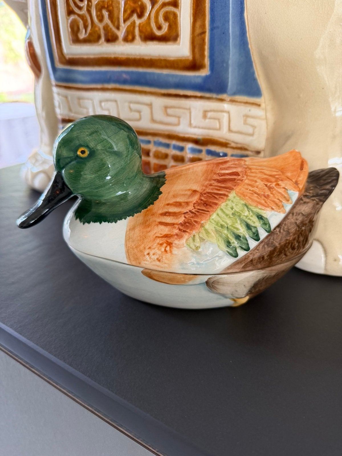 Mooie patévorm eend Michel Caugant, Antiek en Kunst, Curiosa en Brocante, Ophalen of Verzenden