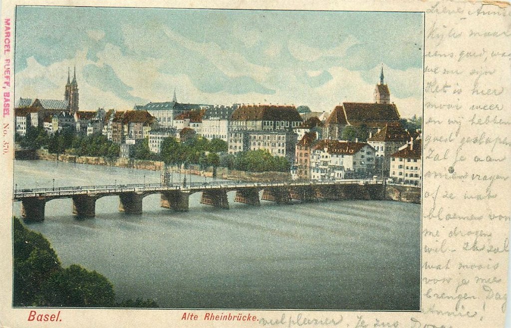 701-448-029 Basel Alte Rheinbrücke, Verzenden, Voor 1920, Overig Europa
