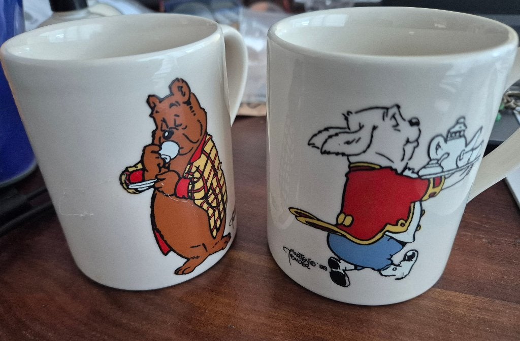 bommel toonder 9 mokken koppen, Hema, Verzenden, Zo goed als nieuw, Overige stijlen