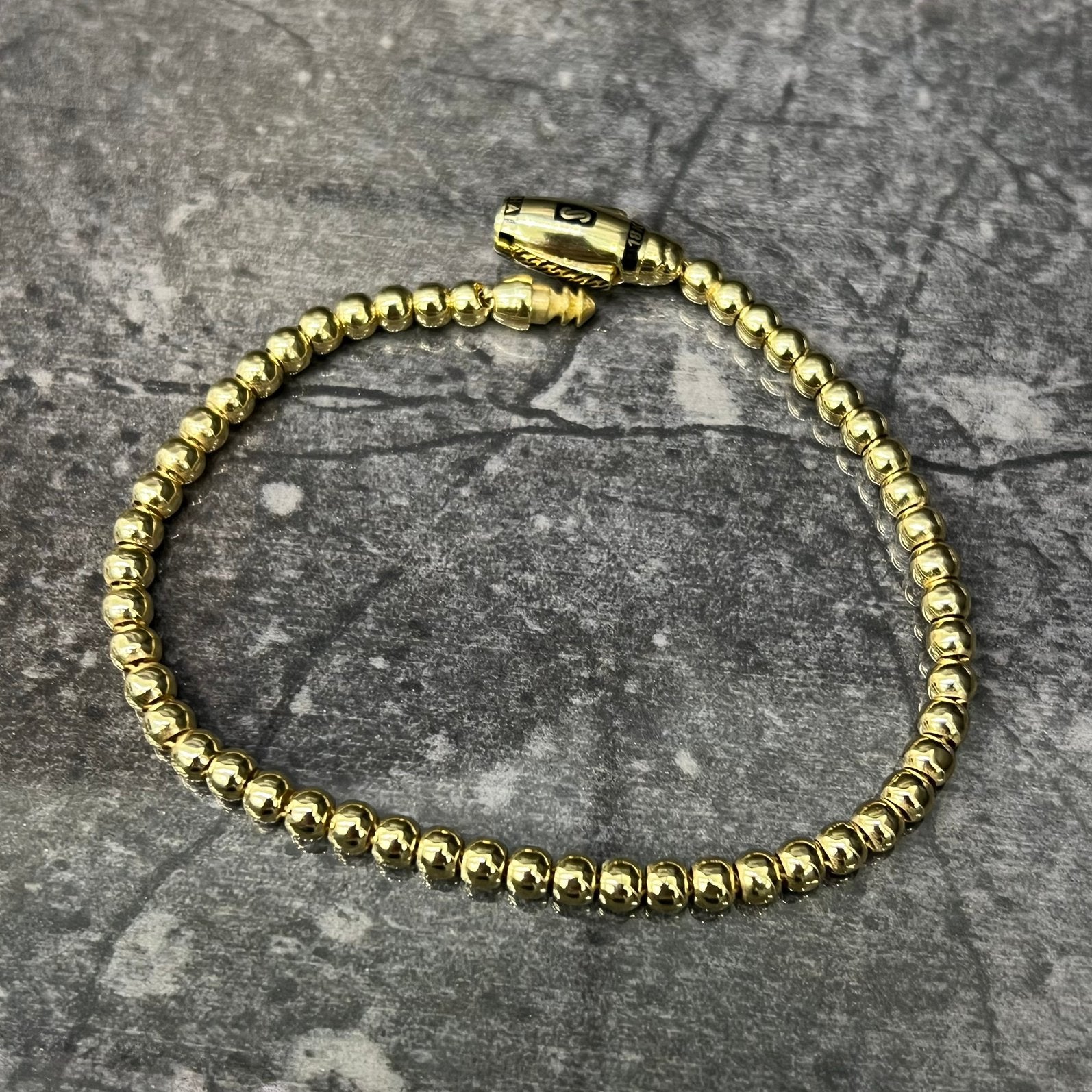 18 karaat gouden armband monaco schakel balletjes, Ophalen of Verzenden, Nieuw, Goud