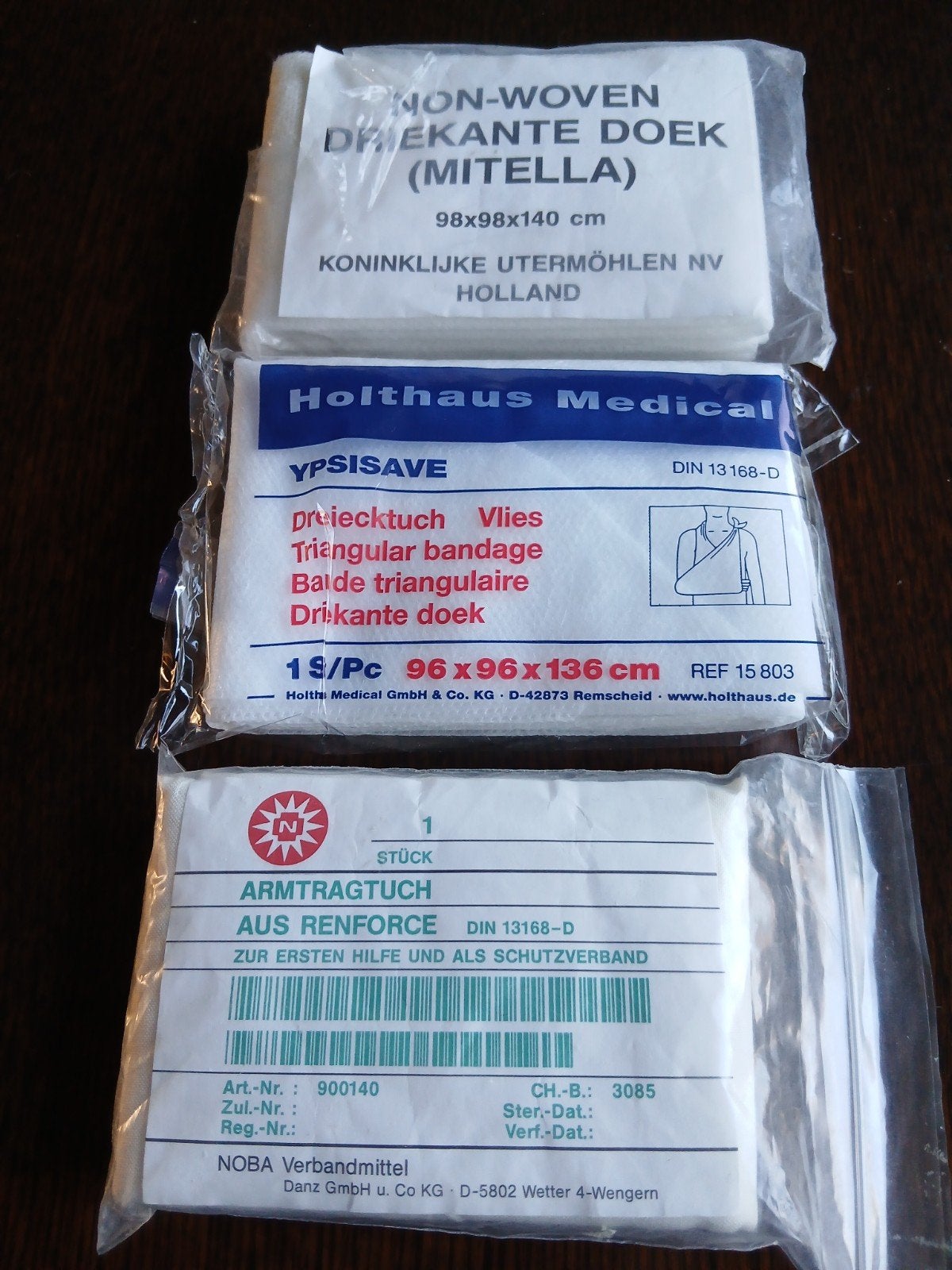 3 st. mitella driekante doek, Diversen, Ophalen of Verzenden