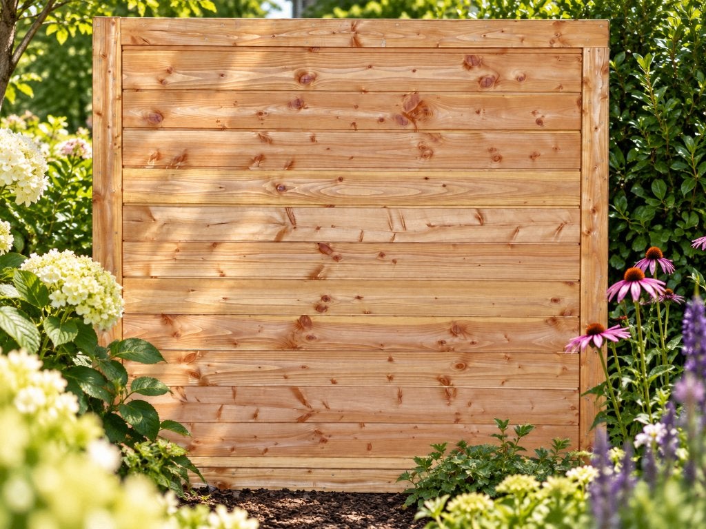 016. Dicht houten tuinscherm 180x180 cm met kader., 1 tot 2 meter, Minder dan 3 meter, Nieuw, Ophalen of Verzenden