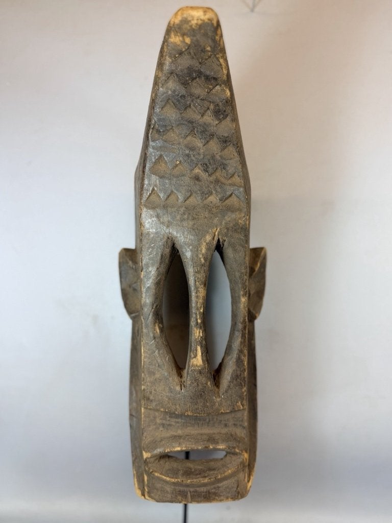 Vintage Afrikaans Masker - Houtsnijwerk, Hout, Bruin, Afrika, Masker