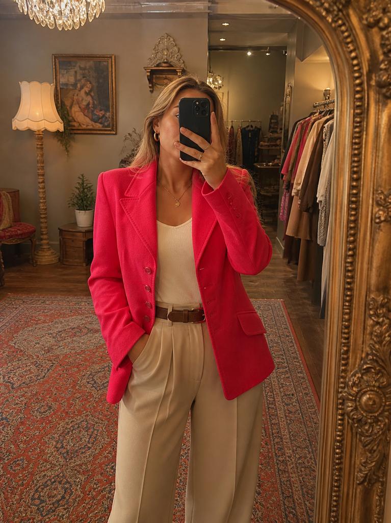 Escada Fuchsia Roze Blazer - Maat 38, Ophalen of Verzenden, Nieuw, Maat 38/40 (M), Roze