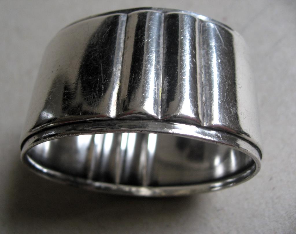 Art deco verzilverde servetring Georg Nilsson Gero, Ophalen of Verzenden