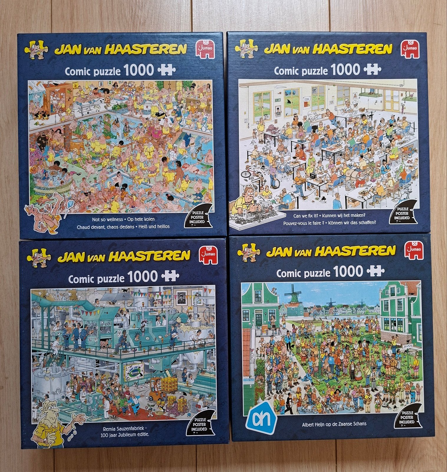 puzzels Jan van Haasteren, Ophalen of Verzenden, 500 t/m 1500 stukjes, Zo goed als nieuw