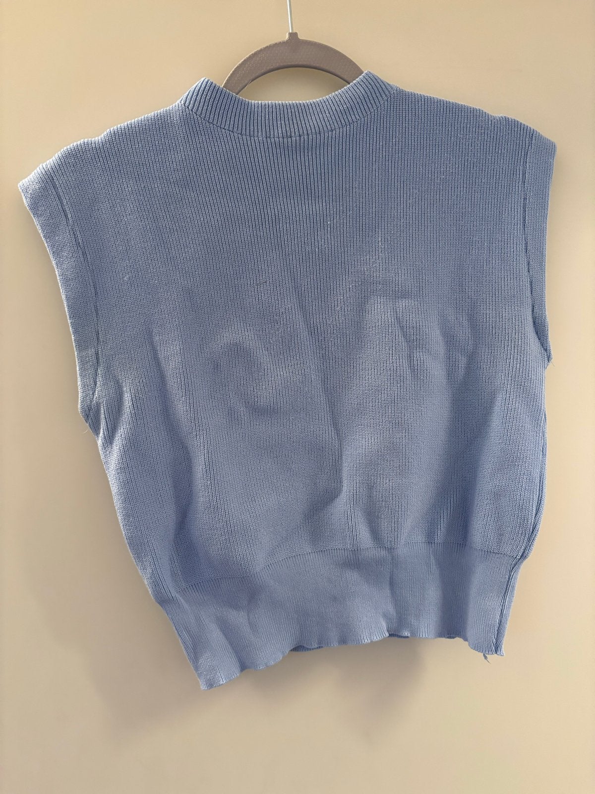 Blauwe gebreide top maat S/M, Blauw, Ophalen of Verzenden, Zo goed als nieuw, Maat 36 (S)