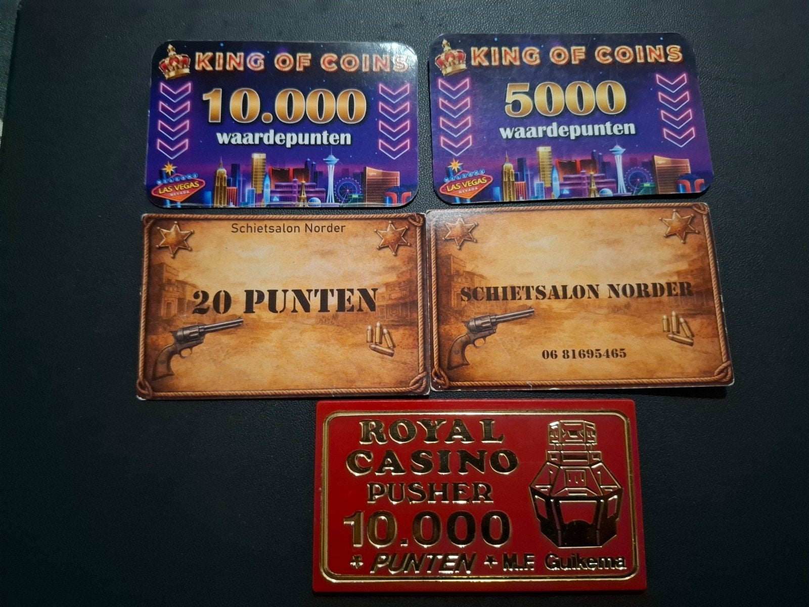 Kermis punten coin pusher punten schiettent, Ophalen of Verzenden, Overige materialen
