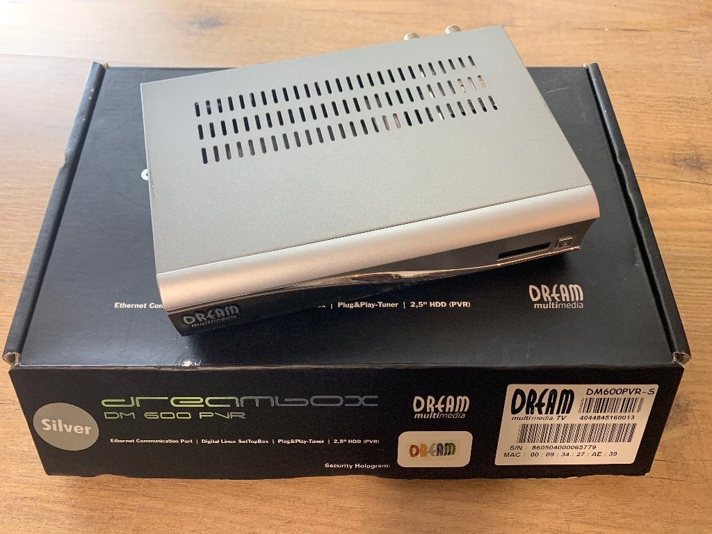 Dreambox DM600 PVR-S – Digitale Linux Set-Top Box (Silver), Audio, Tv en Foto, Schotelantennes, Ophalen, Refurbished, Overige merken