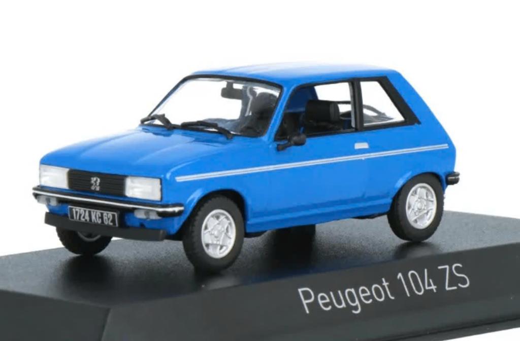 Peugeot 104 ZS 1979 Ibis Blauw schaal 1/43 NOREV ref: 471404