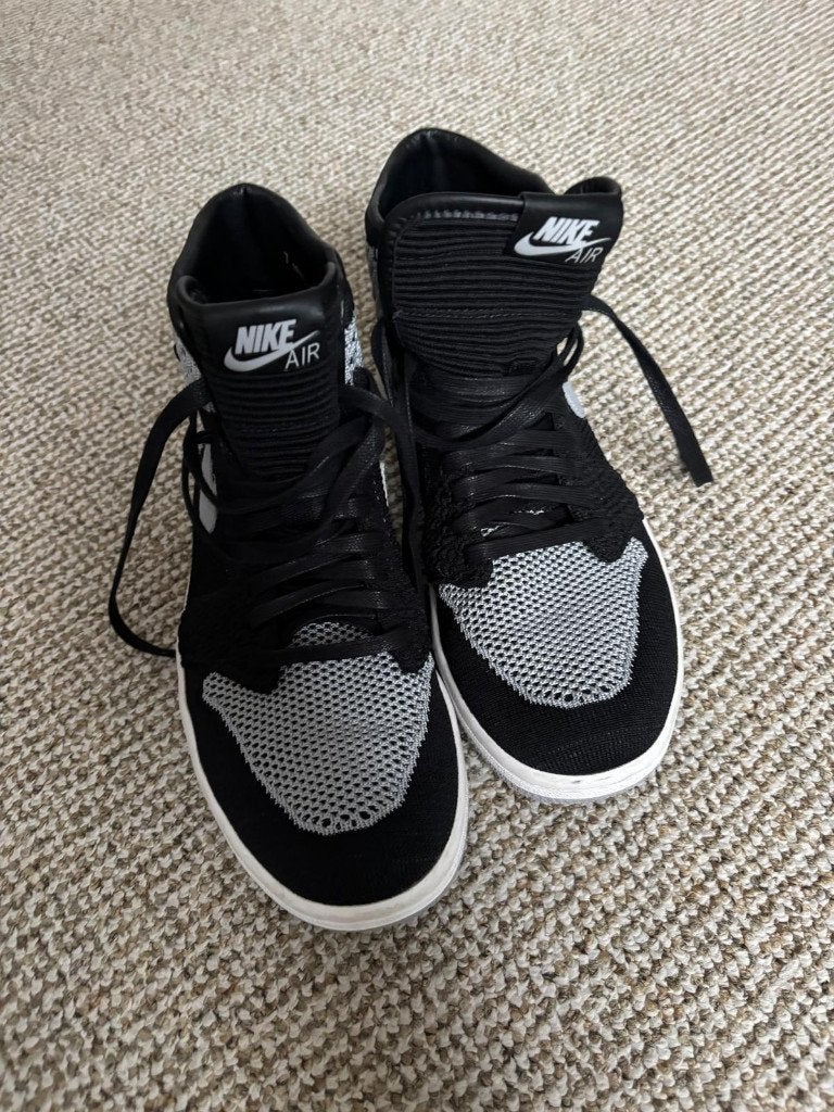 Jordan 1 Retro High Flyknit Shadow (GS) maat 40, Ophalen, Overige kleuren, Nike Air Jordan, Sneakers of Gympen