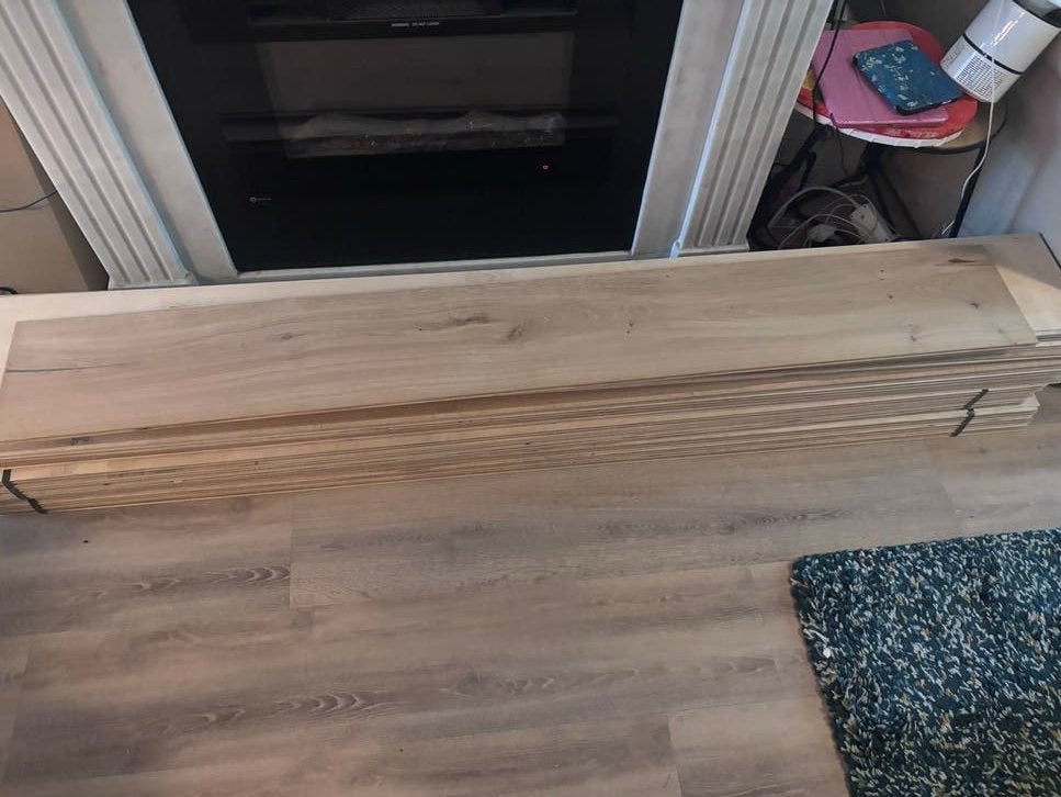 10 m² Eiken Houten Vloer (PPC RAW) – Onbehandeld & Nieuw!, Ophalen, Gebruikt, 50 tot 150 cm, 10 m² of meer