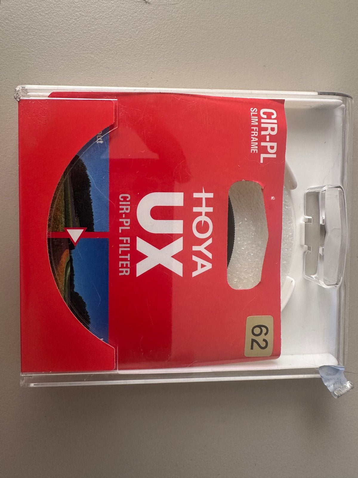 Hoya UX CIR-PL Polarisatiefilter 62 mm, Audio, Tv en Foto, Fotografie | Filters, Polarisatiefilter, 60 tot 70 mm, Ophalen of Verzenden