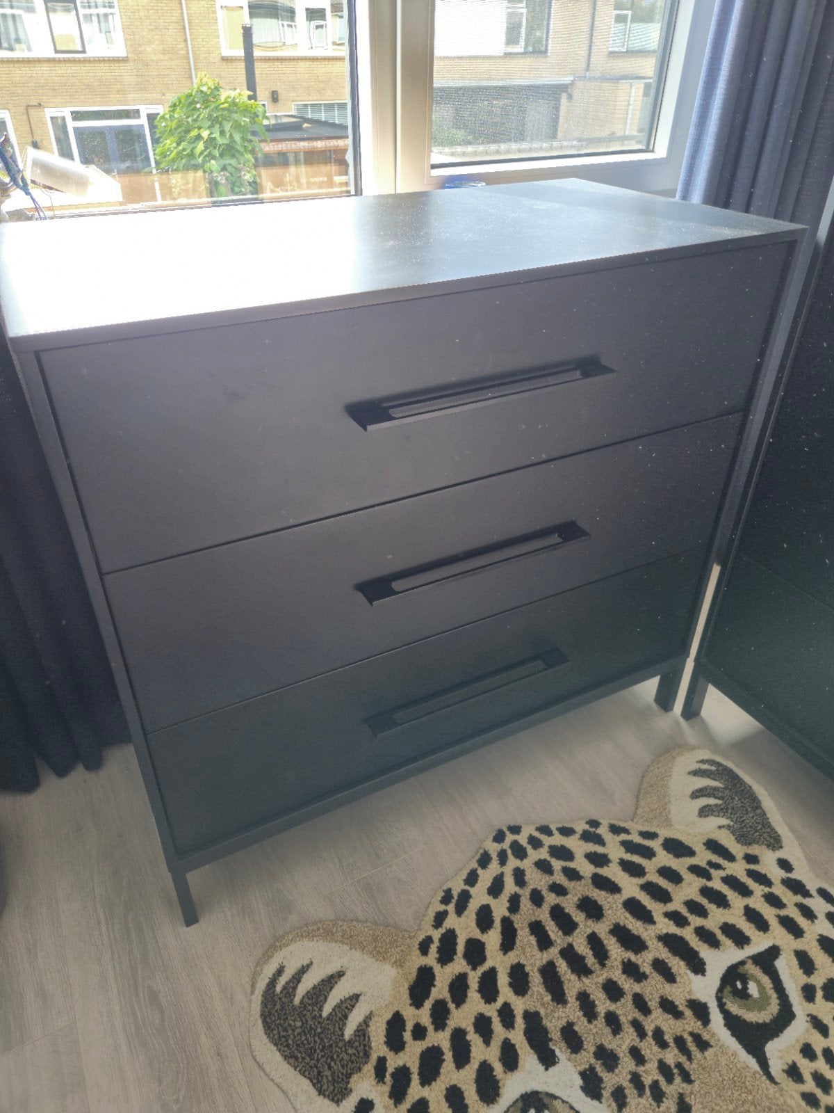 Interbaby Jupiter Commode Zwart met 3 Soft-Close Laden, Ophalen, Zo goed als nieuw