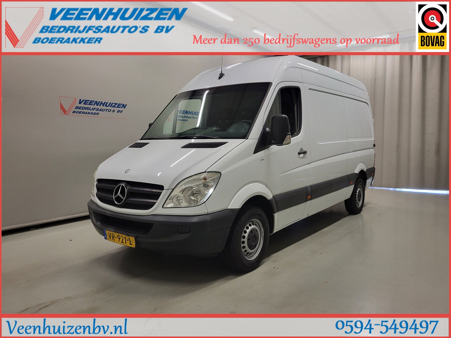 Mercedes-Benz Sprinter 213CDI L2/H2 Airco Apk tot 23-10-2026, Automaat, Euro 5, Achterwielaandrijving, Gebruikt