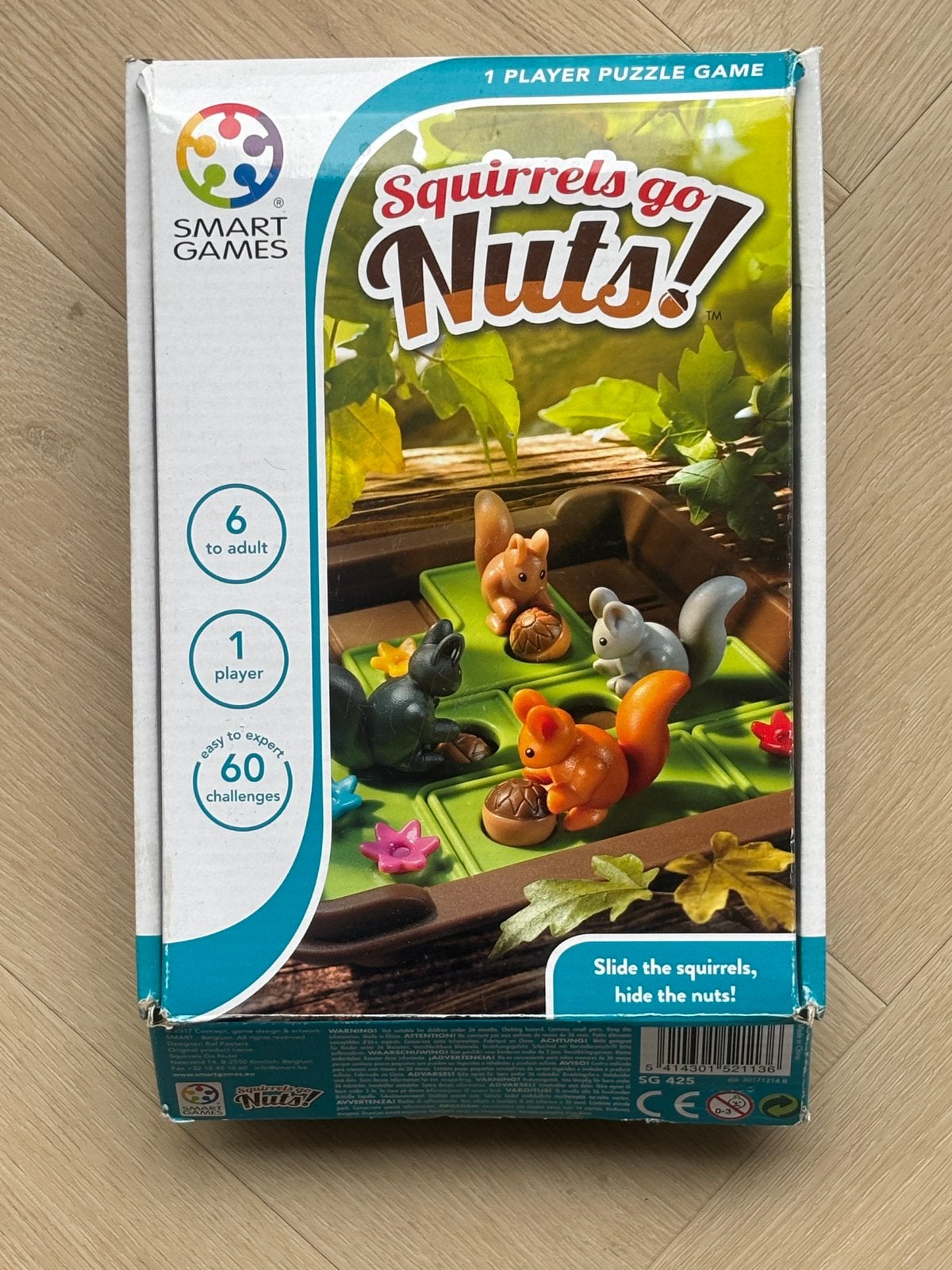 Smartgames squirrels go nuts, Een of twee spelers, Ophalen of Verzenden, Zo goed als nieuw, Reisspel