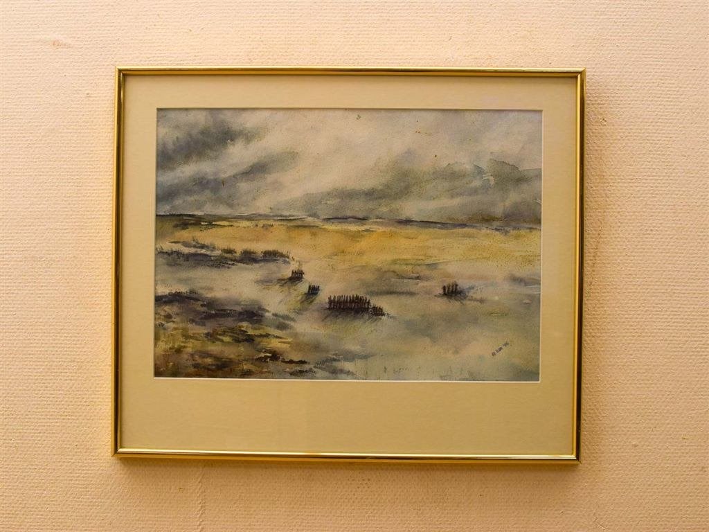 Schilderij van een landschap 52142, Ophalen of Verzenden, Gebruikt, Schilderij