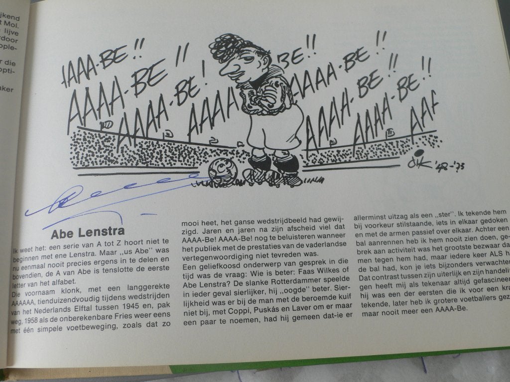 Abe Lenstra - Originele handtekening, Ophalen of Verzenden, Zo goed als nieuw