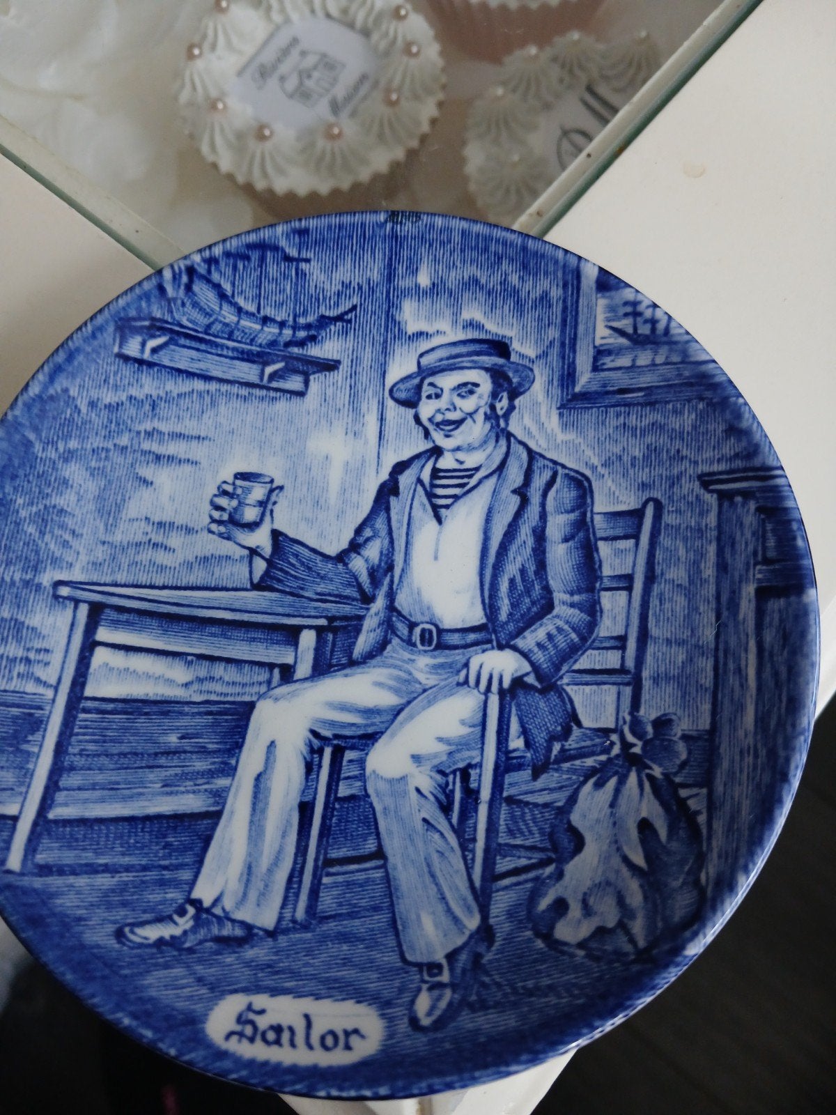 Vintage Enoch Wedgwood (Tunstall) Ltd. 'Sailor' bord, Ophalen of Verzenden