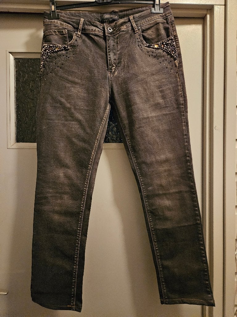 zwarte spijker jeans, Zac & Zoe, maat 44 (xxl), Zac & Zoe, Verzenden, Zwart, Nieuw