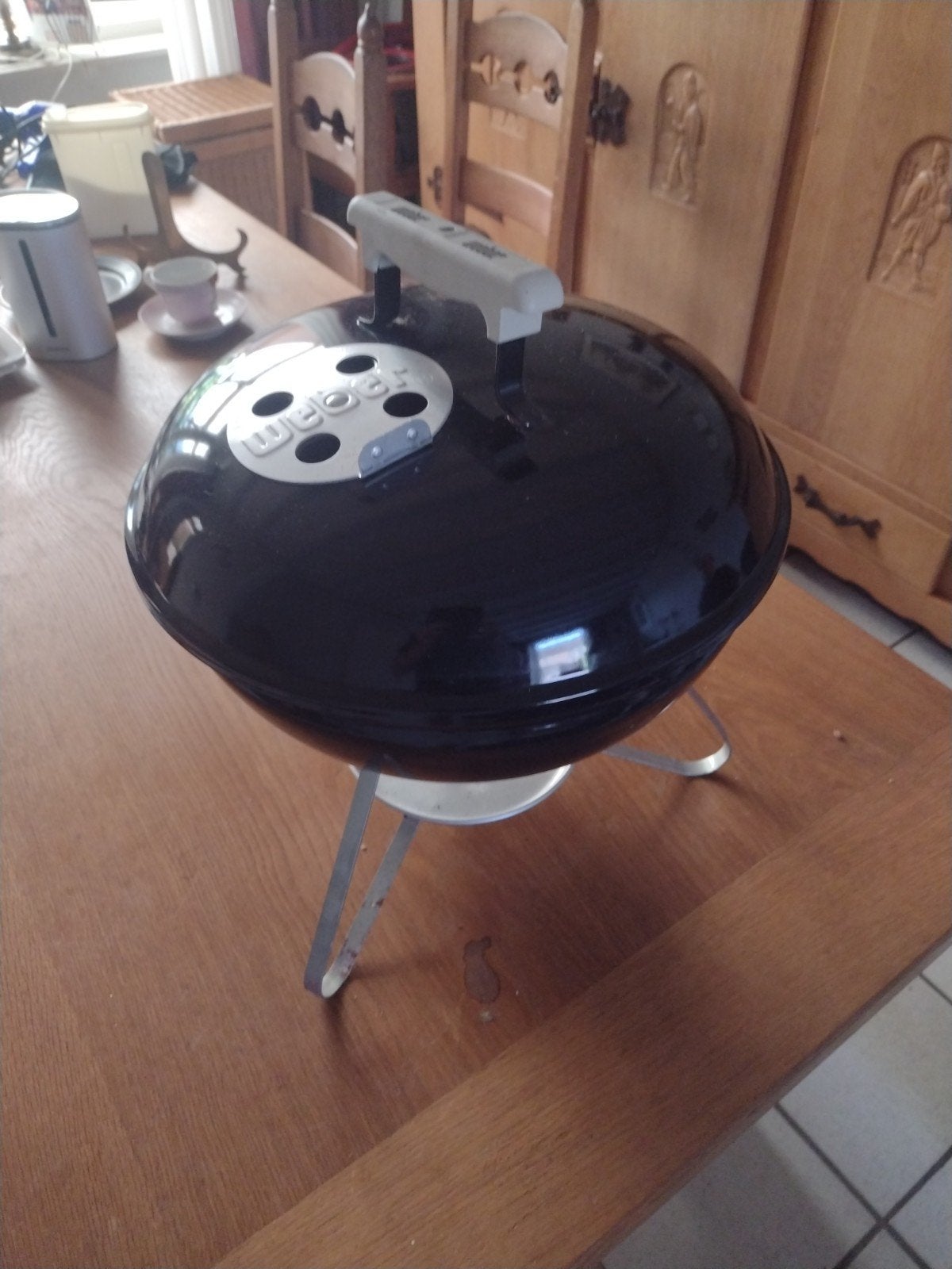 Compacte Weber Go-Anywhere Houtskoolbarbecue, Tuin en Terras, Ophalen, Gebruikt, Weber