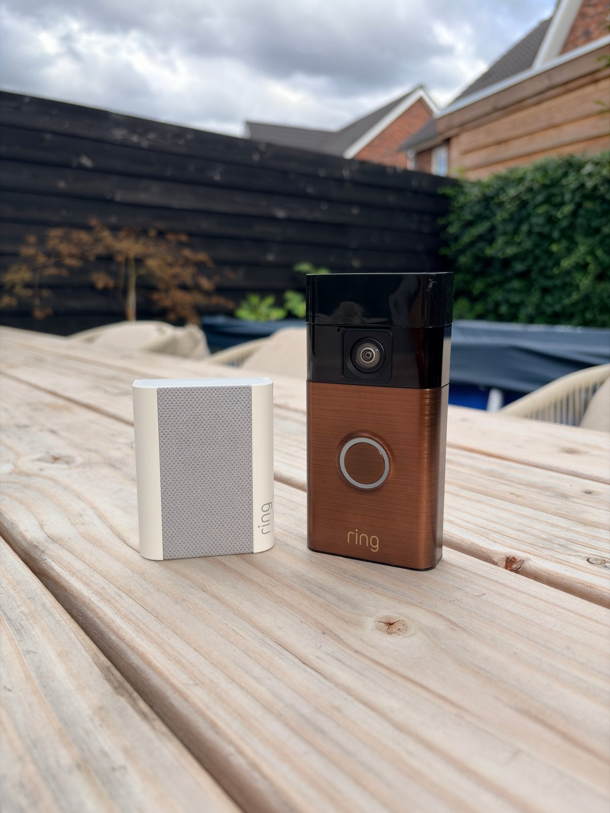 Ring Video Deurbel met Chime en Wallplate, Ophalen, Gebruikt, Buitencamera