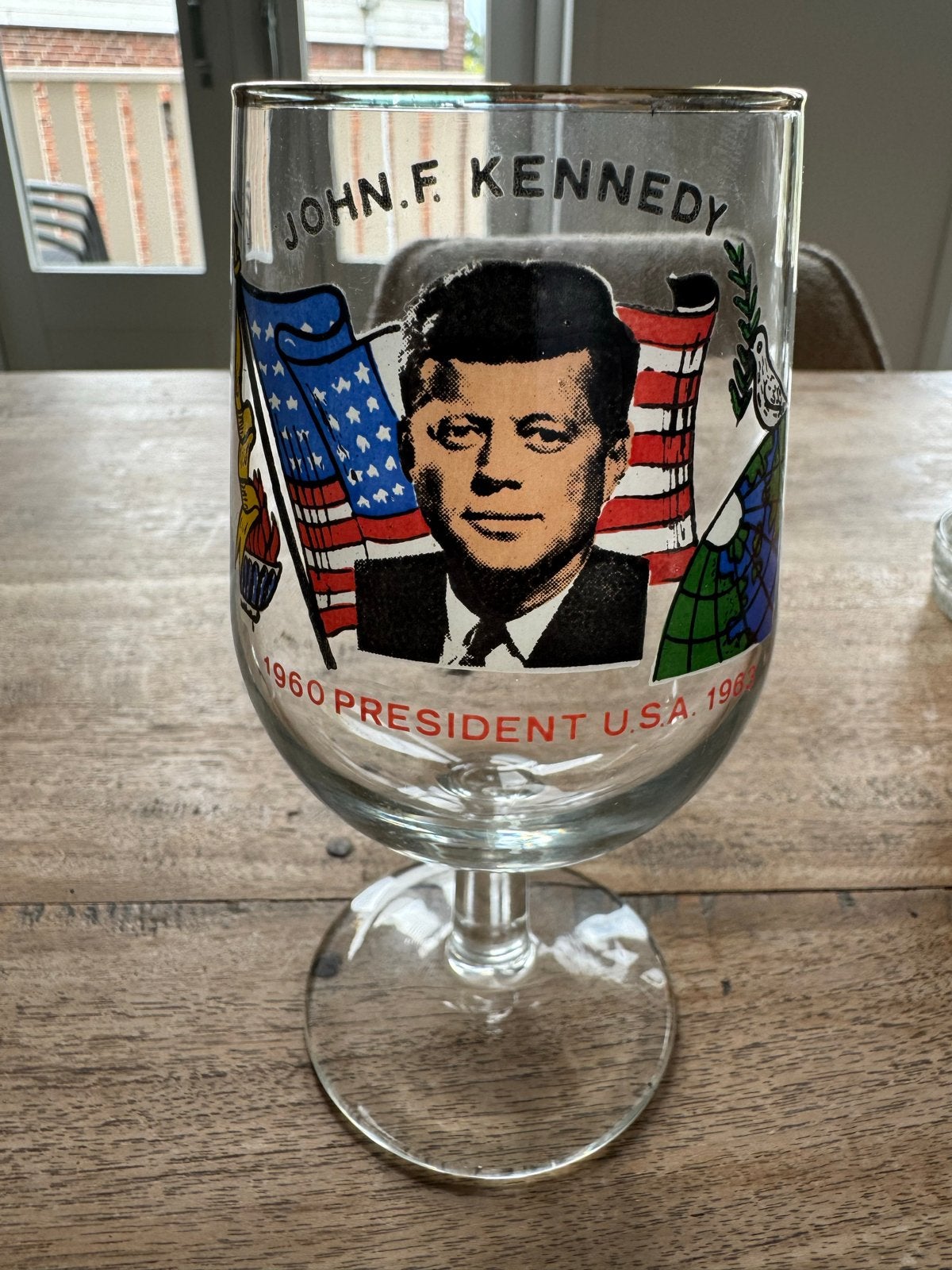 JFK John F. Kennedy President USA 1960 Glas Verzamelaar, Ophalen of Verzenden, Zo goed als nieuw