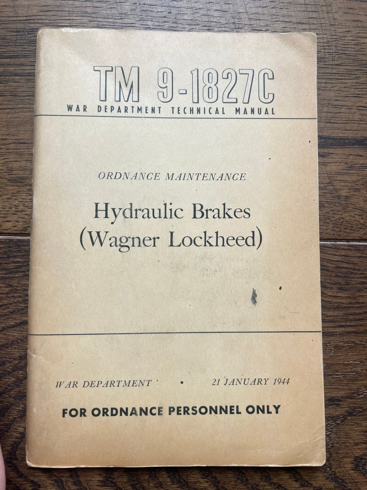 WO2 Amerikaans voorschrift Wagner Lockheed rem Jeep etc 1944, Amerika, Verzenden, Boek of Tijdschrift