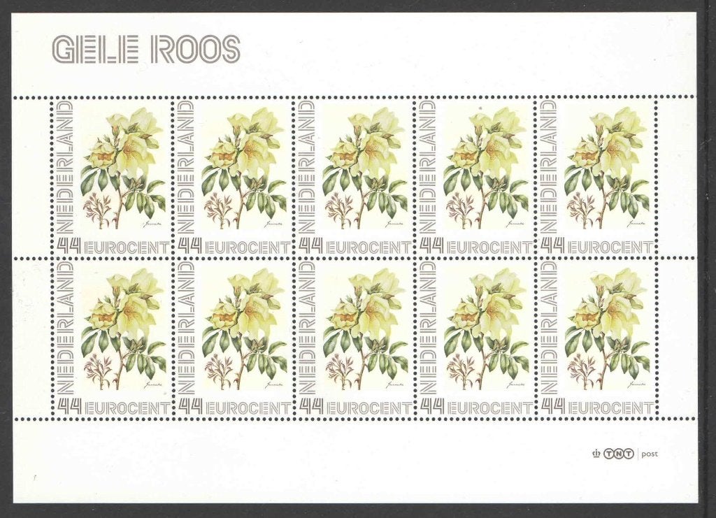 Bloemenpracht op postzegels: Gele Roos, Ophalen of Verzenden, Na 1940, Postfris