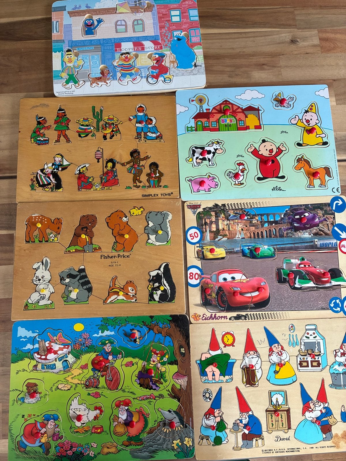 Diverse Houten Puzzels voor Kinderen - Educatief Speelgoed, Ophalen, 2 tot 4 jaar, Gebruikt, Van hout