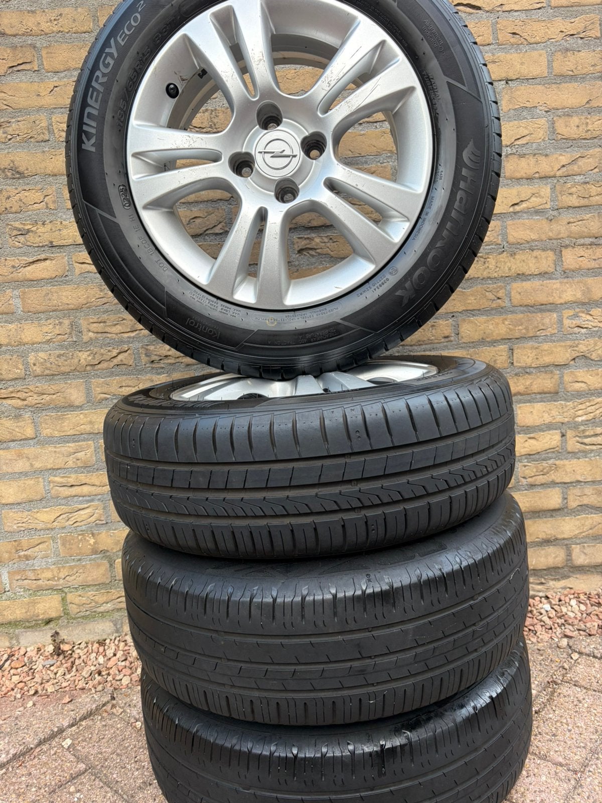 Opel velgen met banden 4x100, Auto-onderdelen, Ophalen, 15 inch, Banden en Velgen, VL