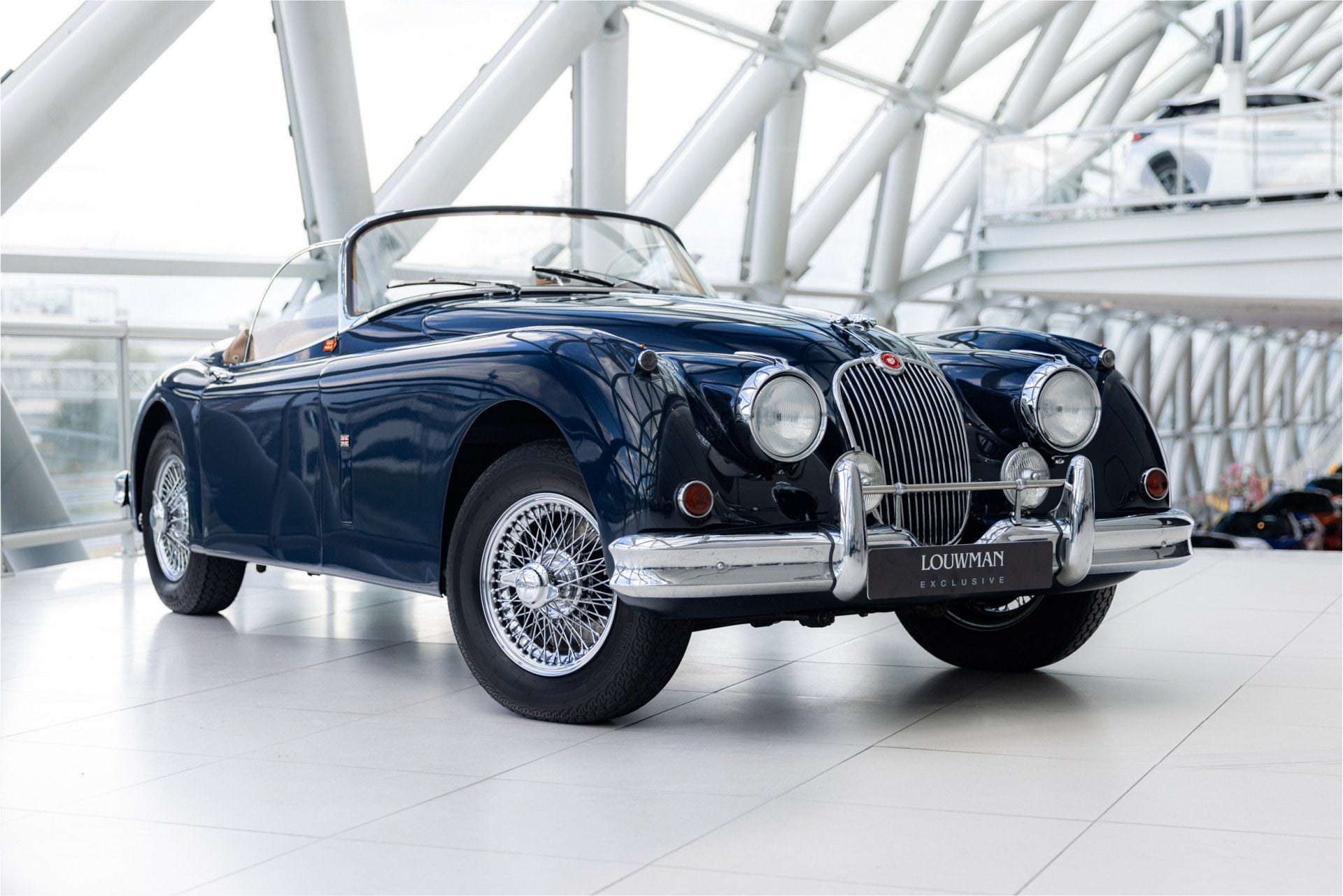 Jaguar XK 150 Roadster 3.4 | OTS | Blue over Tan |, Auto's, Blauw, Leder, Handgeschakeld, 3442 cc