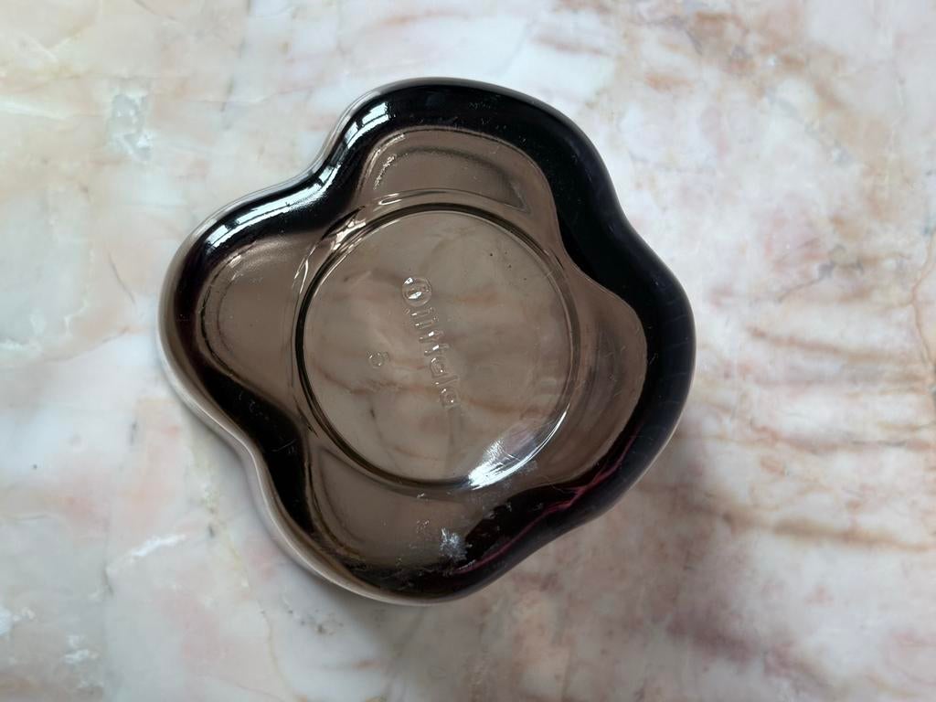 Iittala Aalto schaal - rookgrijs glas - Scandinavisch design, Ophalen