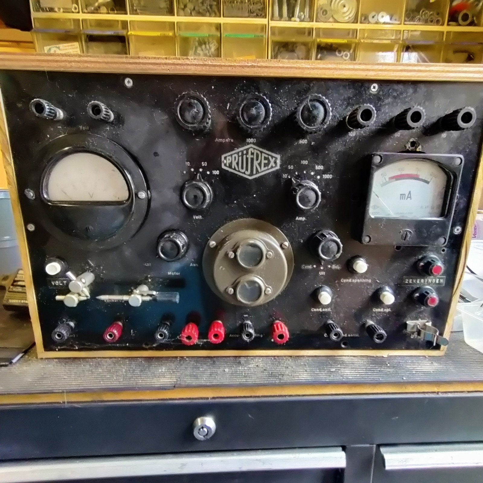 Prüfrex meetkast voor oldtimers - werking onbekend, Ophalen of Verzenden, Gebruikt, Oldtimer onderdelen