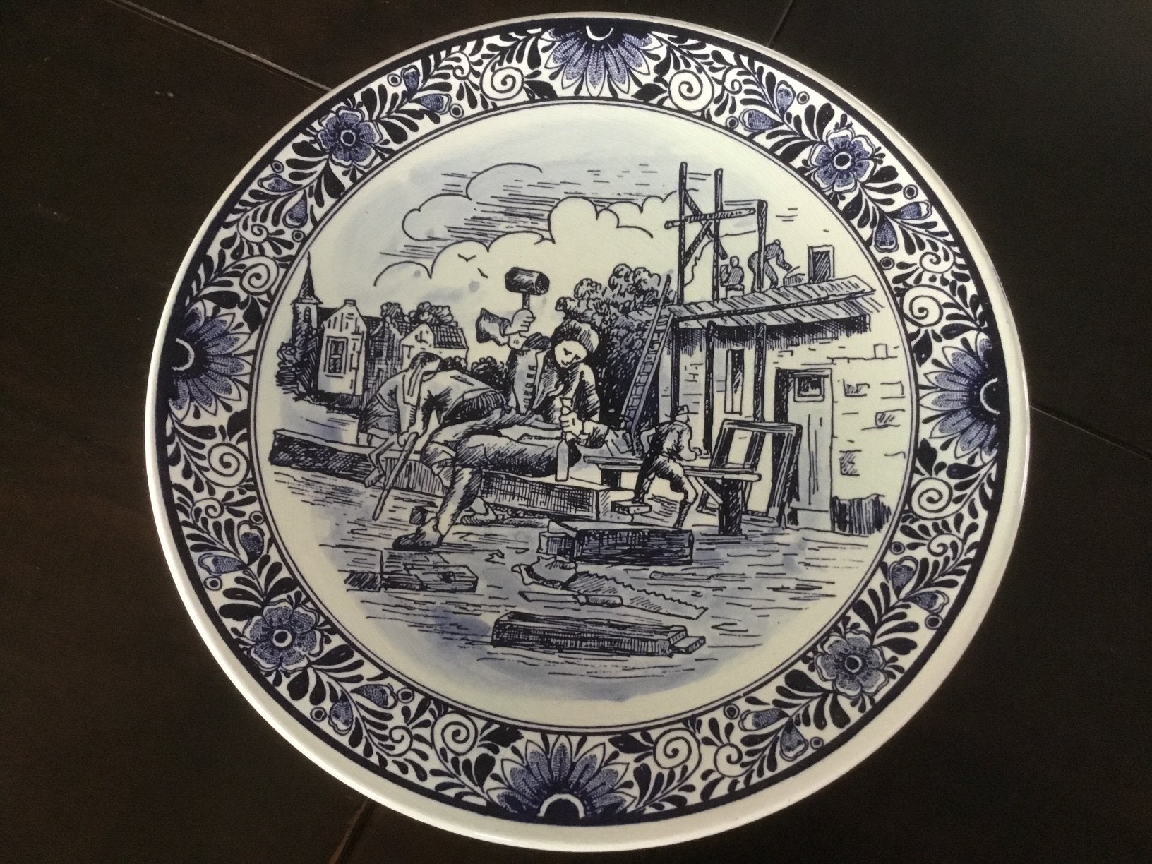Delftsblauw wandbord, Ophalen of Verzenden, Duitsland, 2 euro