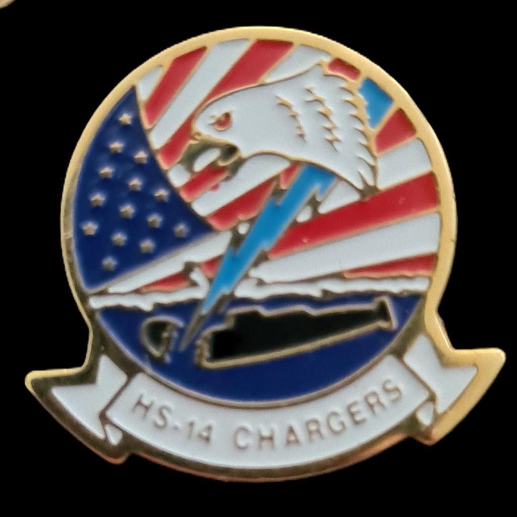 Helicopter Sea Combat Squadron 14 Chargers pin, Verzenden, Nieuw, Transport, Speldje of Pin